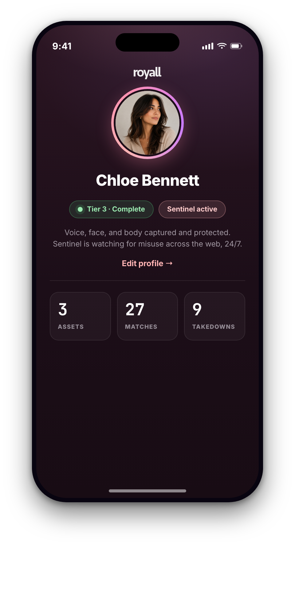 Royall app — Ownership you can prove