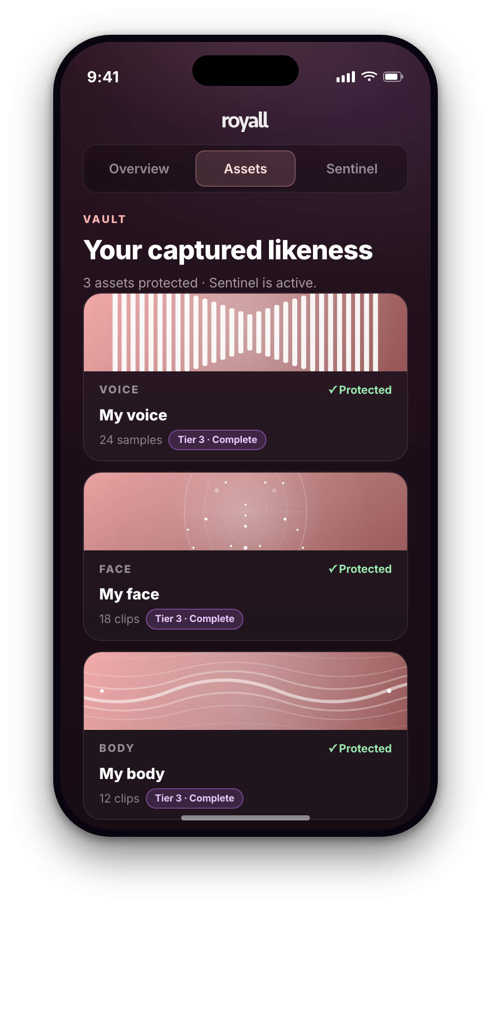 Royall app — License your identity, get paid