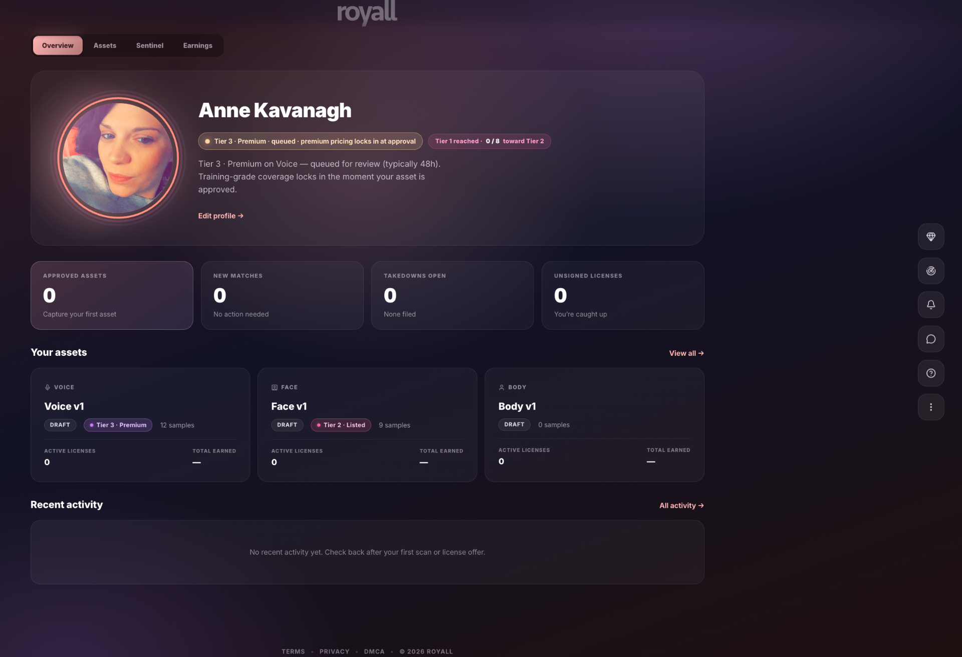 Verified consent per identity